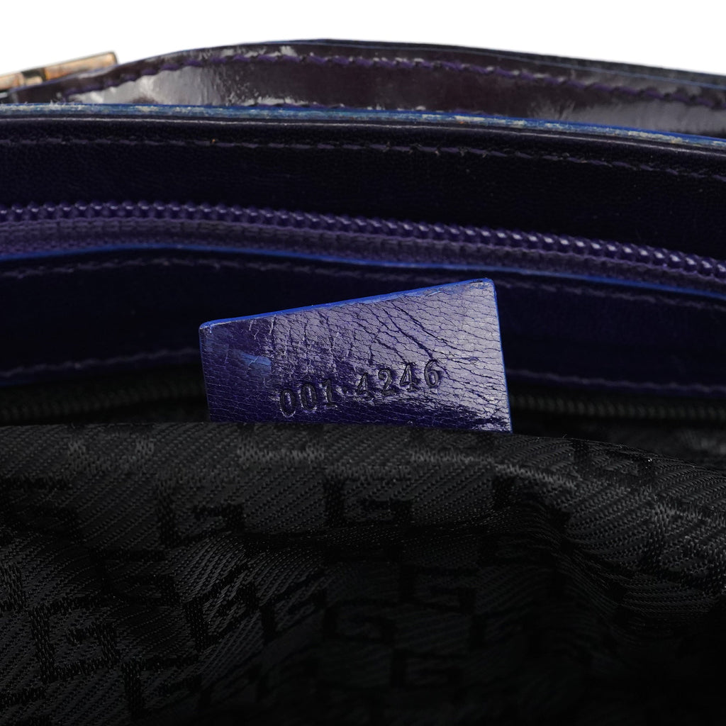 001 4246 Dark Purple Patent Leather Mini bag