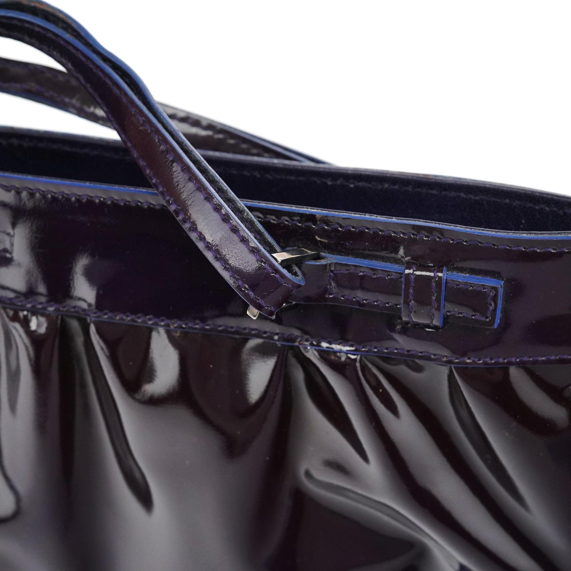 001 4246 Dark Purple Patent Leather Mini bag