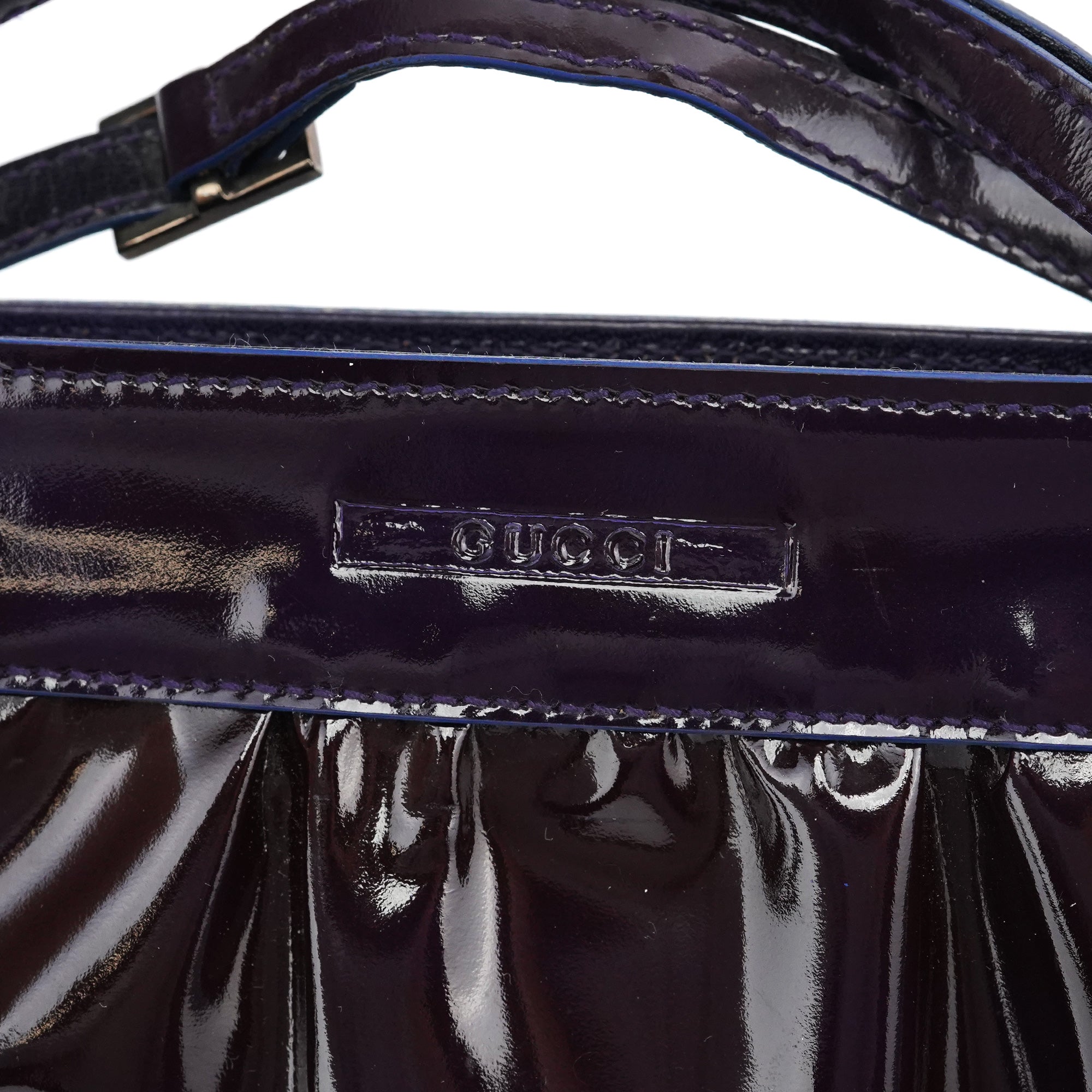 001 4246 Dark Purple Patent Leather Mini bag