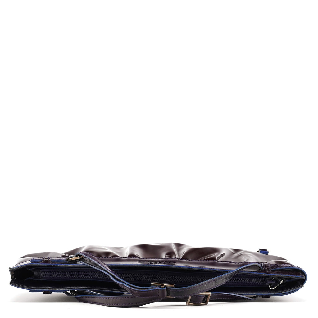 001 4246 Dark Purple Patent Leather Mini bag