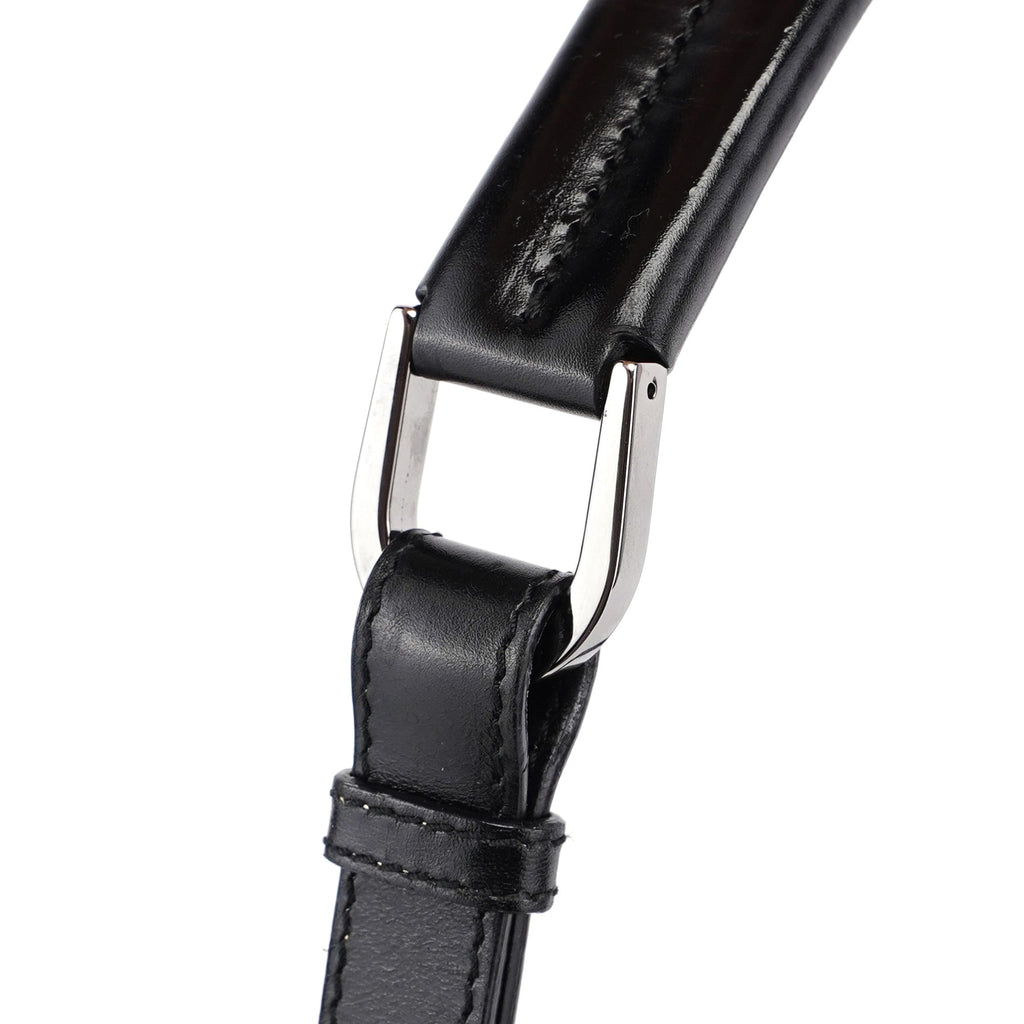 001 4286 Black Calfskin Bucket Shoulder Bag