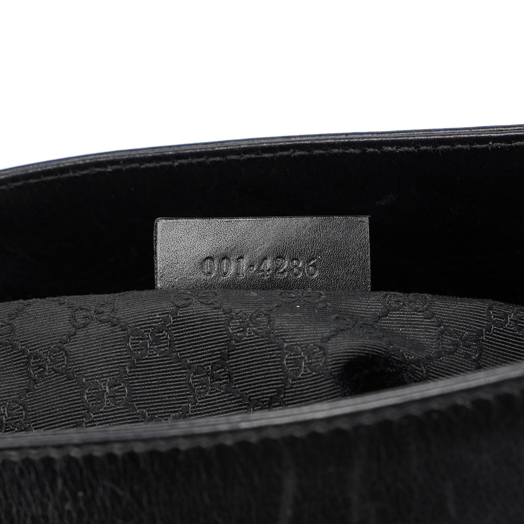 001 4286 Black Calfskin Bucket Shoulder Bag