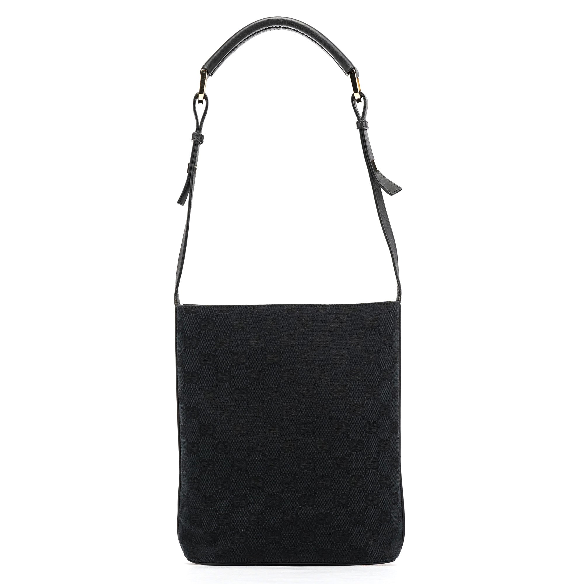 001 4286 Black GG Bucket Shoulder Bag