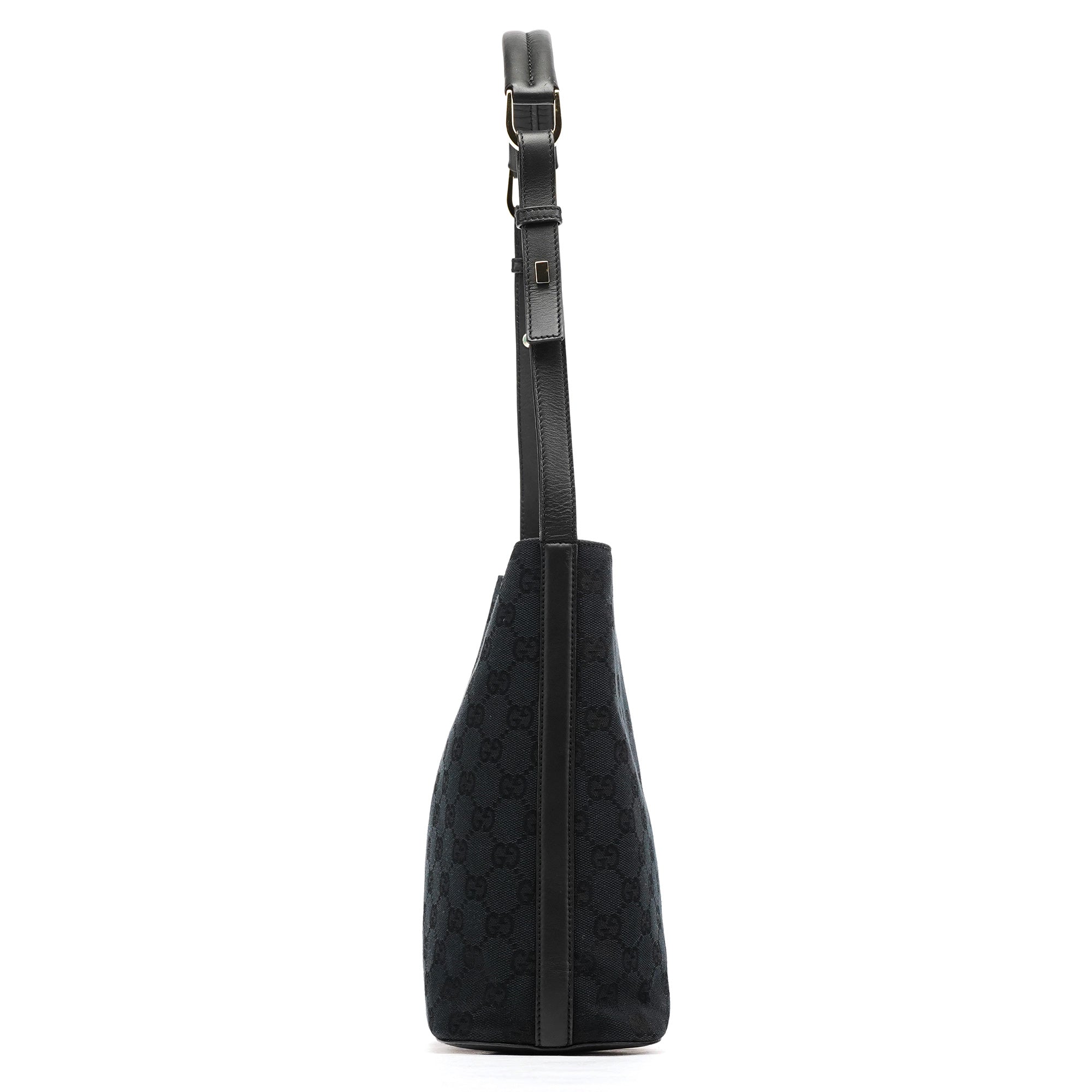 001 4286 Black GG Bucket Shoulder Bag
