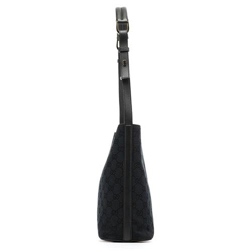 001 4286 Black GG Bucket Shoulder Bag