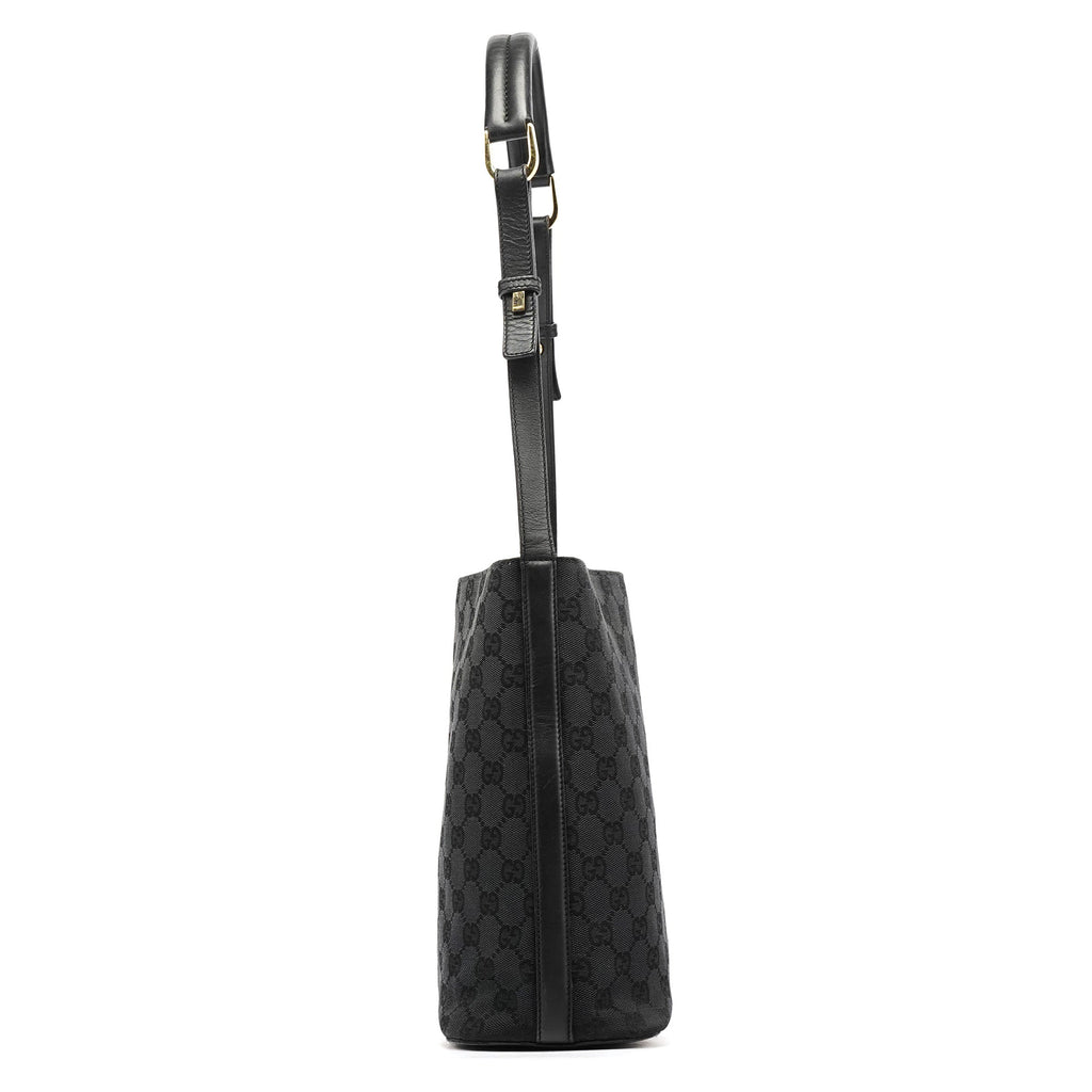 001 4286 Black GG Bucket Shoulder Bag