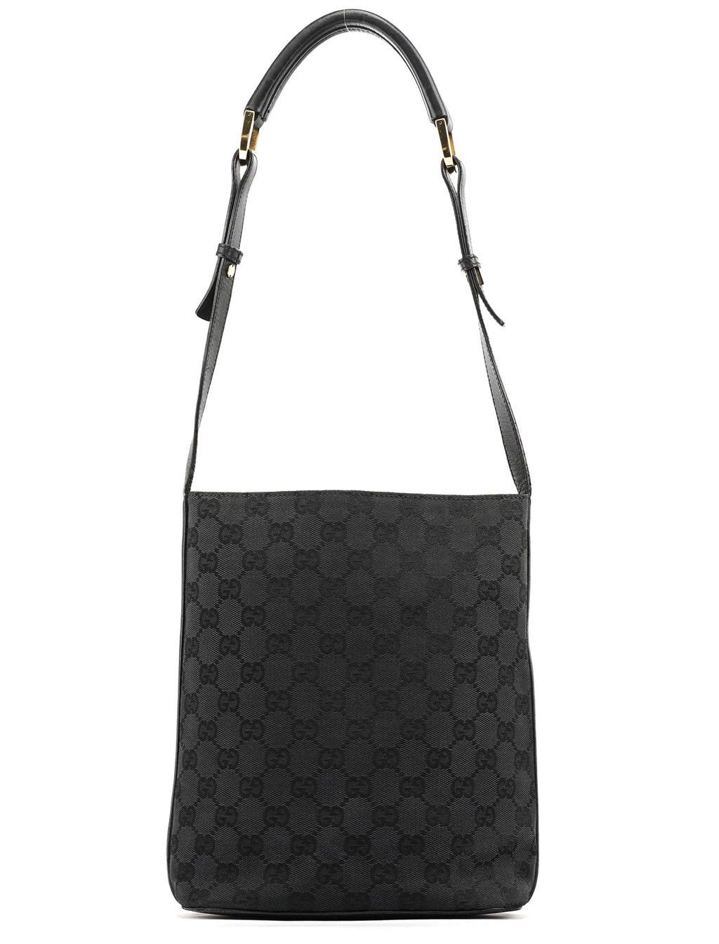 001 4286 Black GG Bucket Shoulder Bag