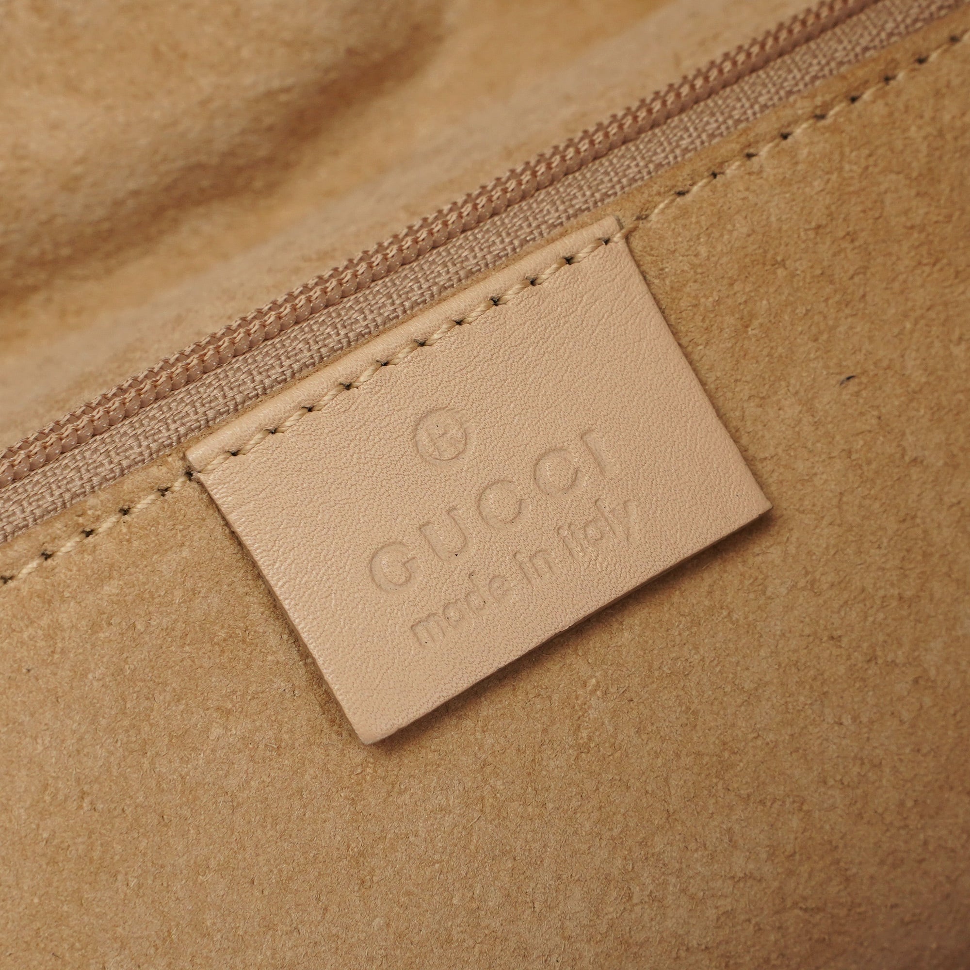 001 4332 Beige Calfskin Dual Handle Bag