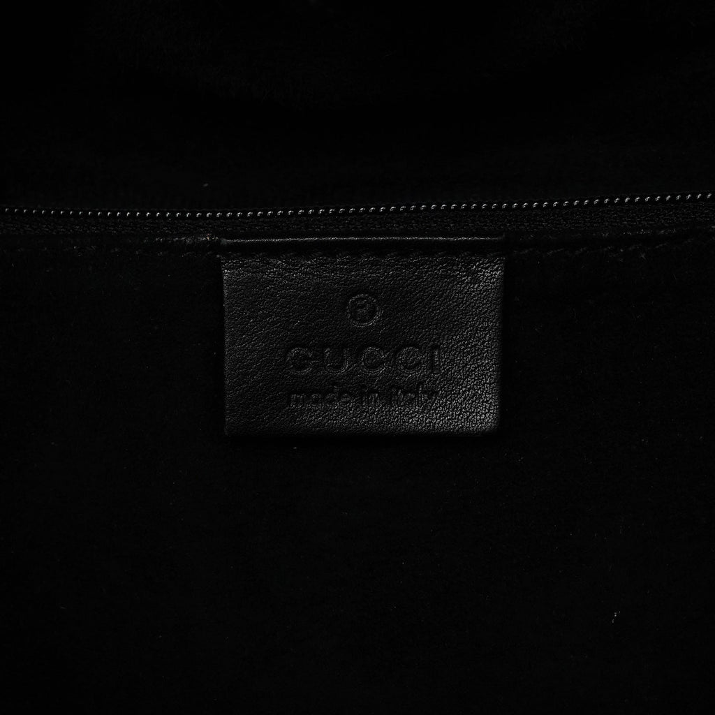001 4335 Black Calfskin Ruched Handbag