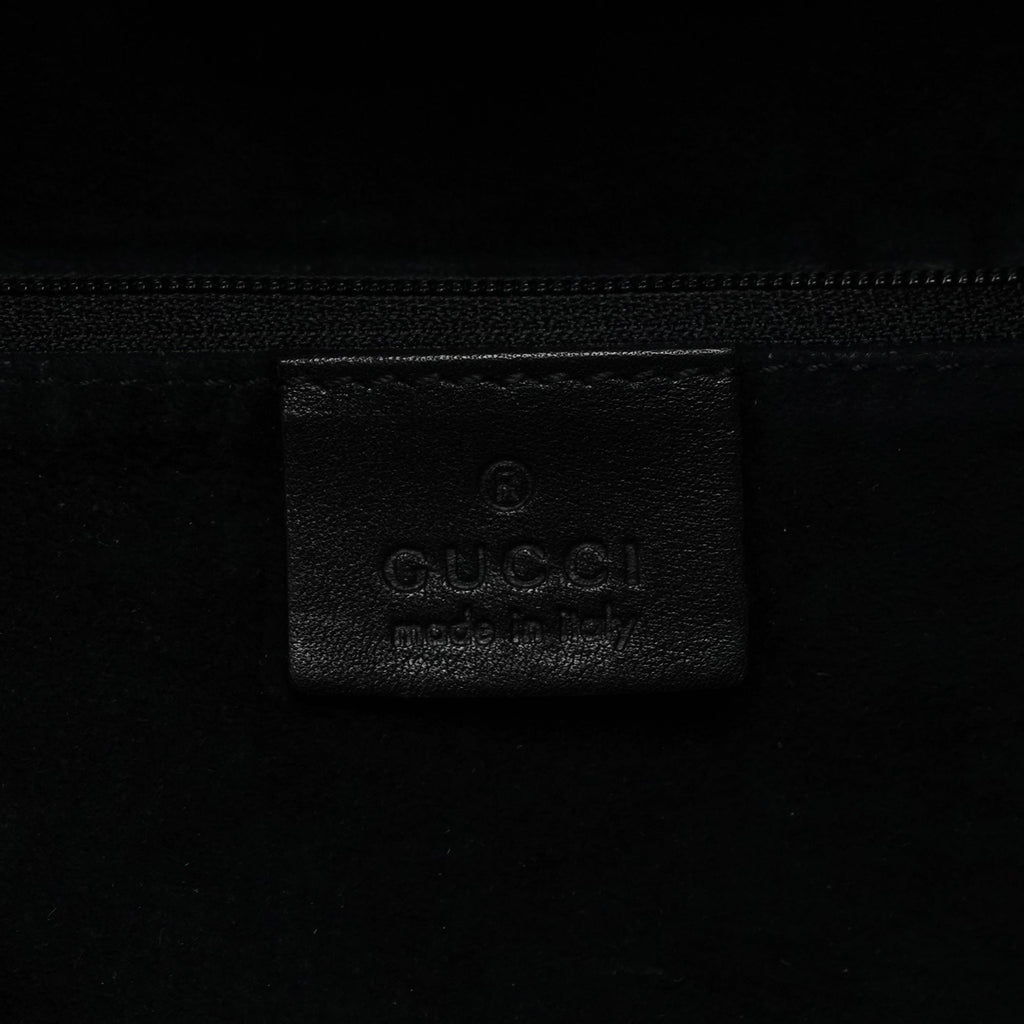 001 4335 Black Ruched Calfskin Shoulder Bag