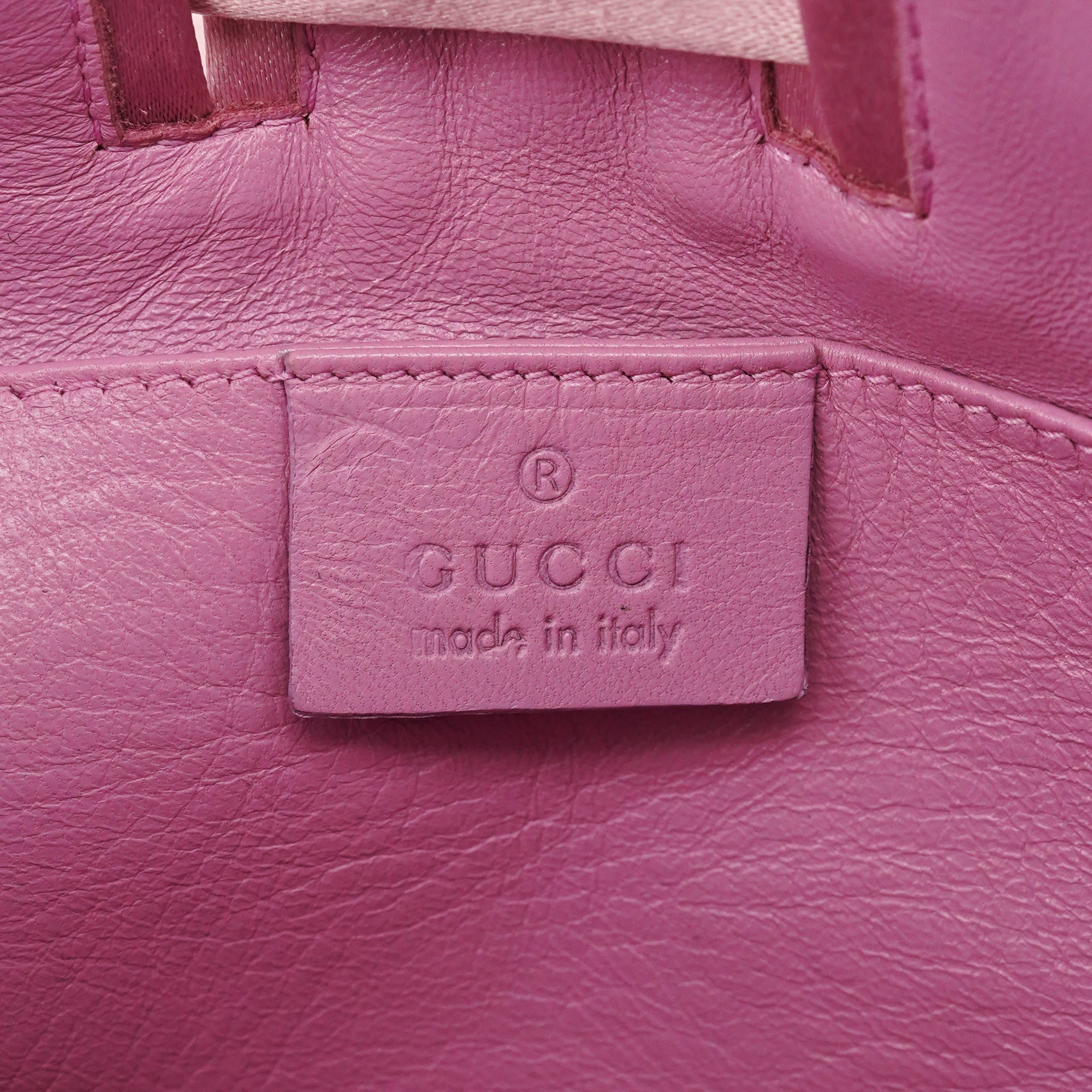 001 4399 Pink Satin Drawstring Shoulder Bag