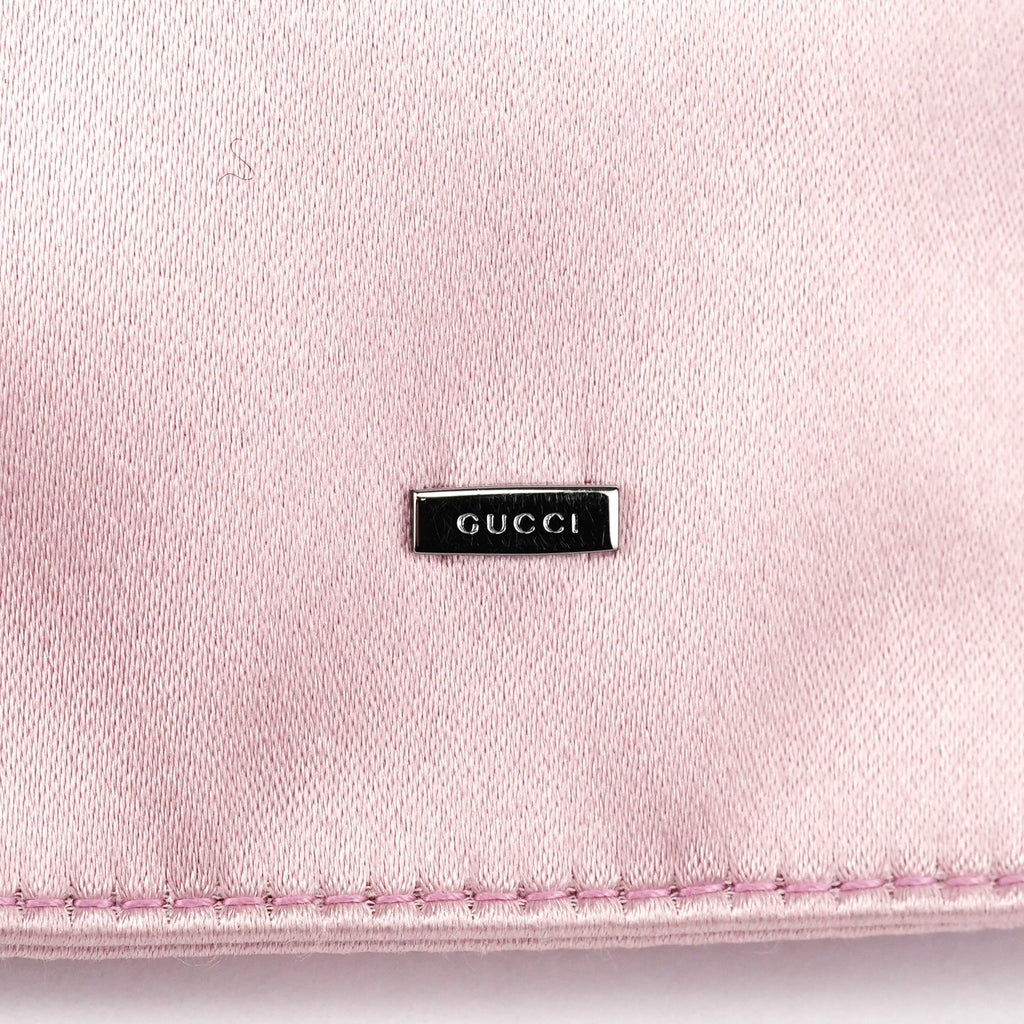001 4399 Pink Satin Drawstring Shoulder Bag