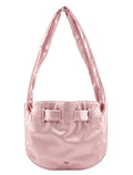 001 4399 Pink Satin Drawstring Shoulder Bag