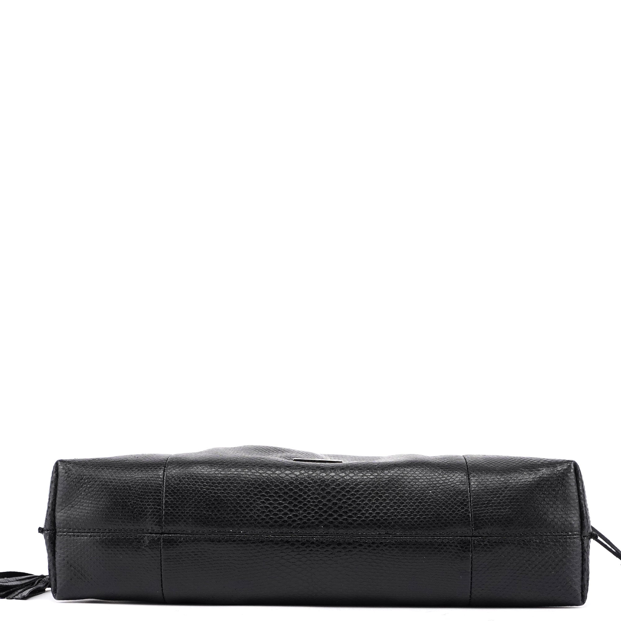 001 4403 Black Lizard Embossed Tote Bag