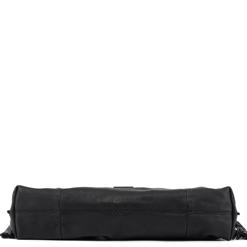 001 4403 Black Lizard Embossed Tote Bag
