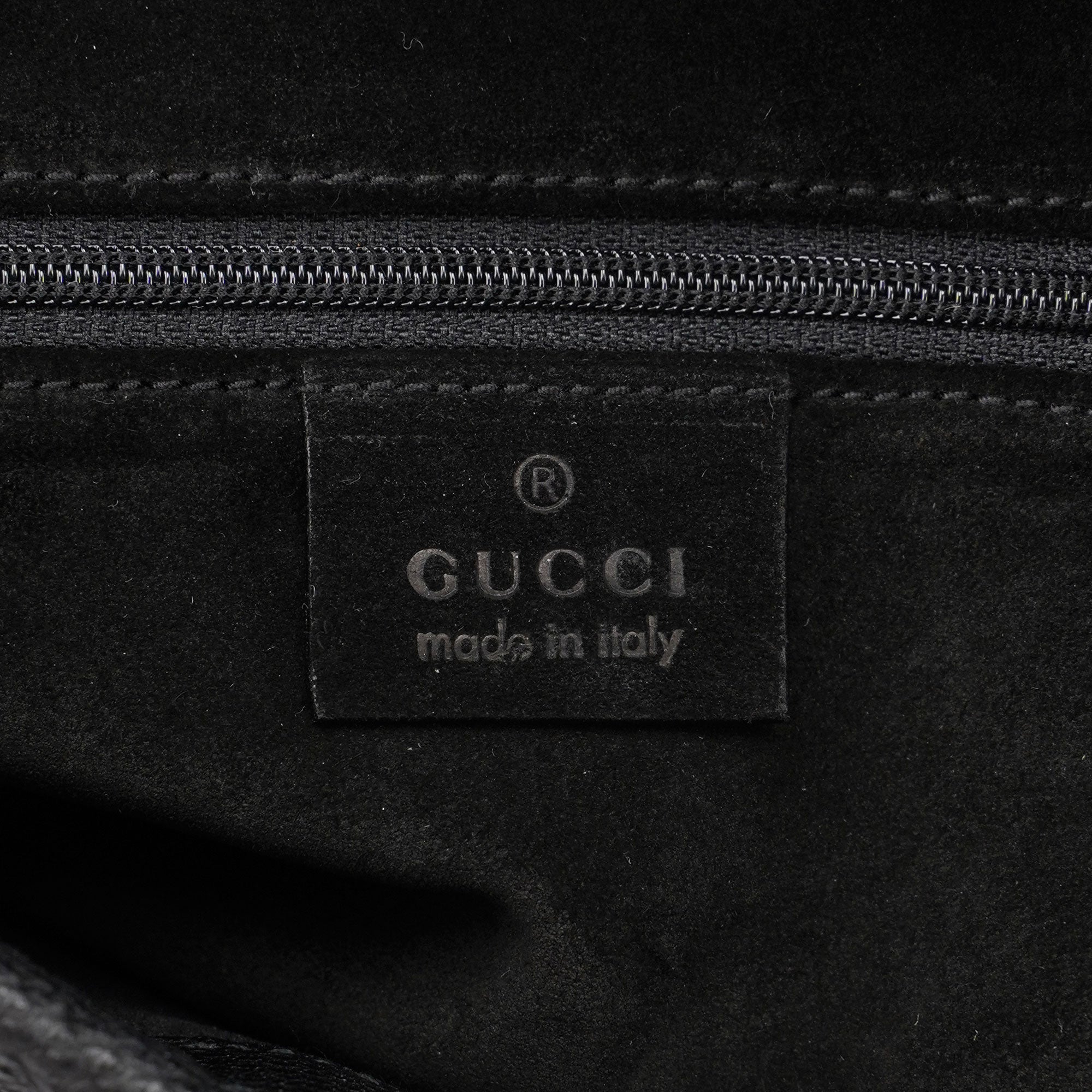 001 4403 Black Lizard Embossed Tote Bag