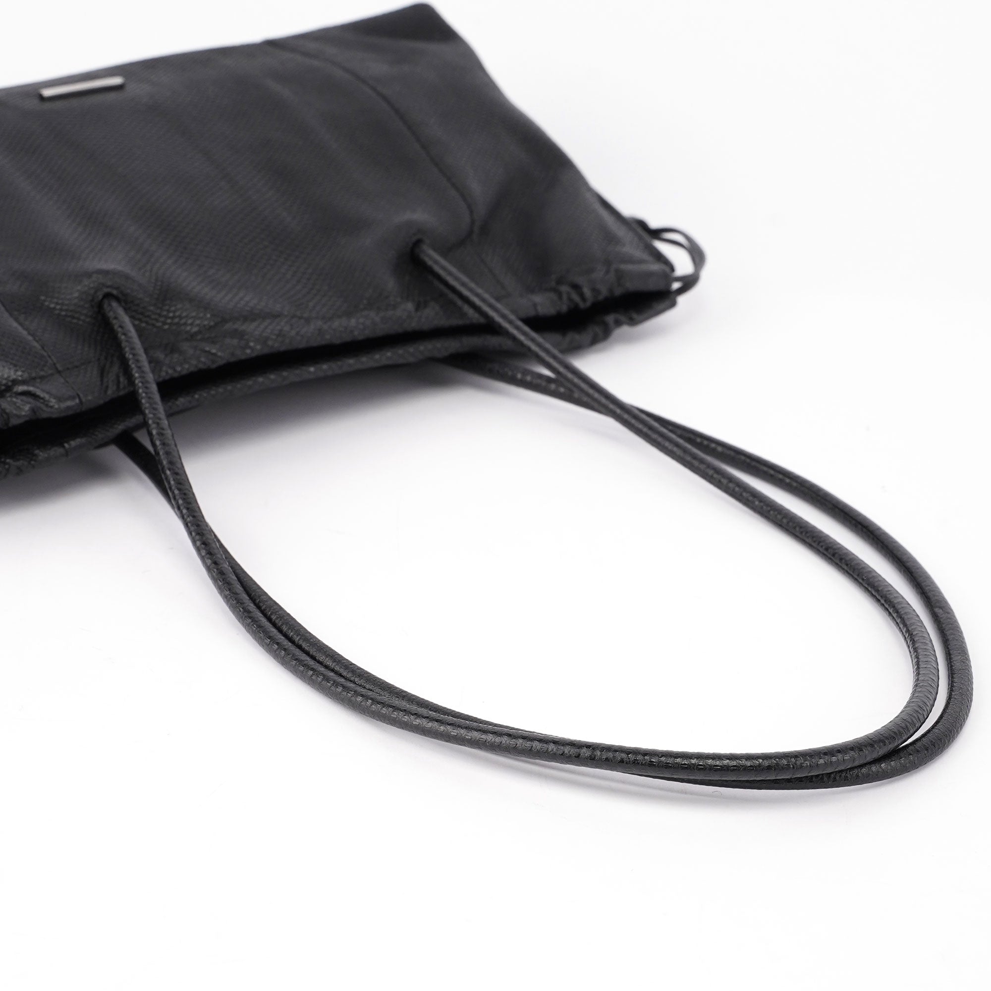 001 4403 Black Lizard Embossed Tote Bag