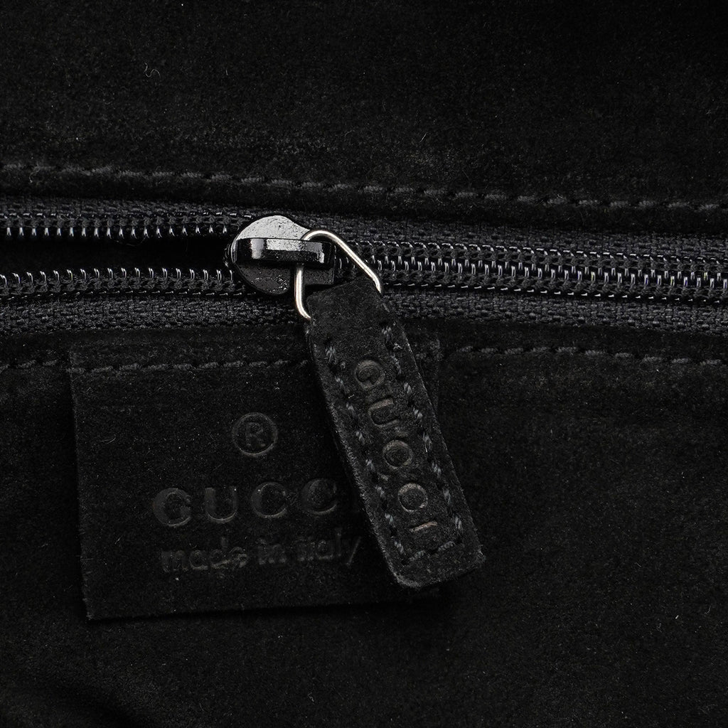 001 4403 Black Lizard Embossed Tote Bag