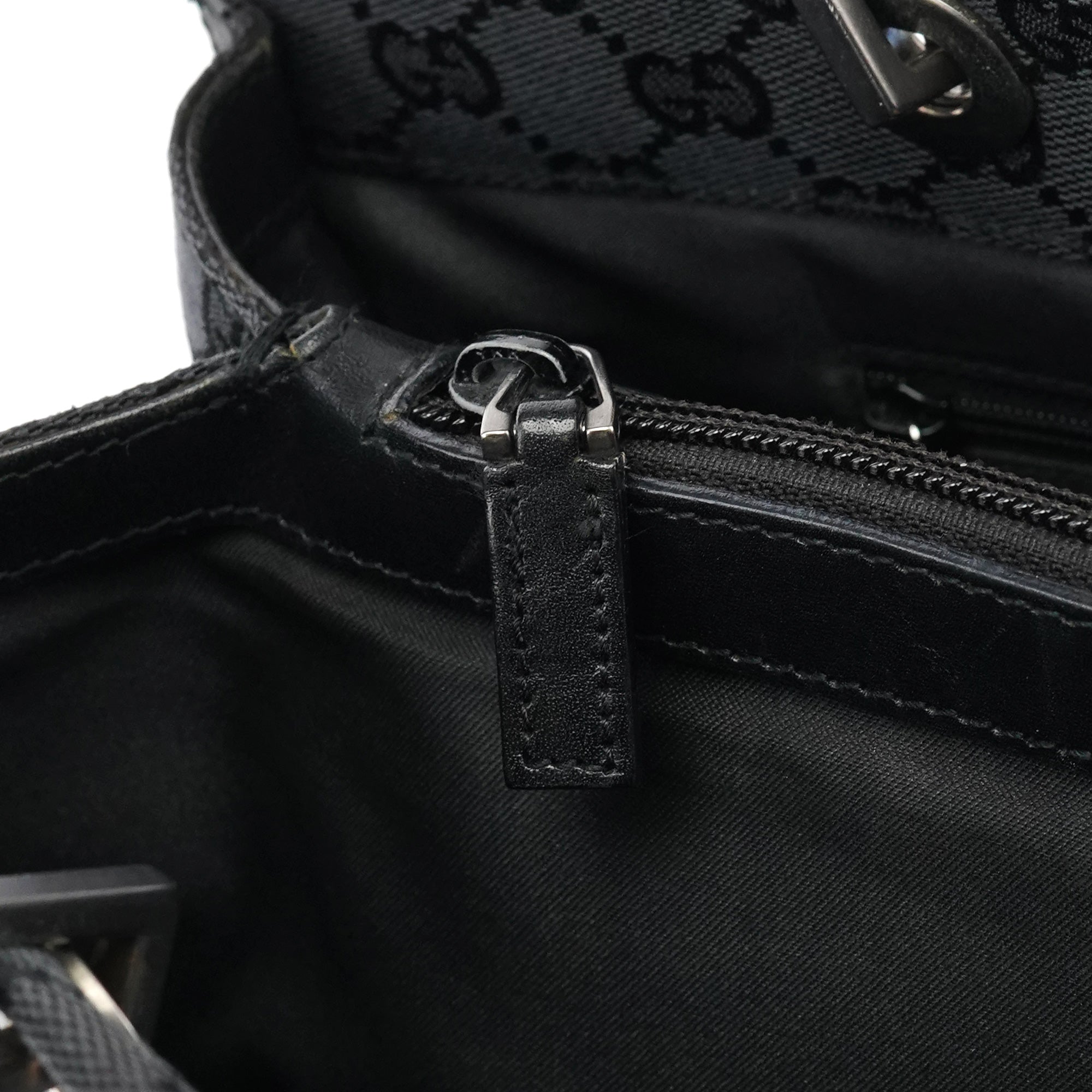 002 1010 Anthracite GG Bamboo Tote Bag