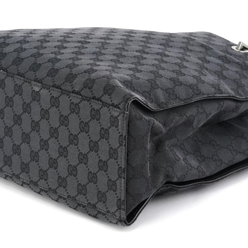 002 1010 Anthracite GG Bamboo Tote Bag