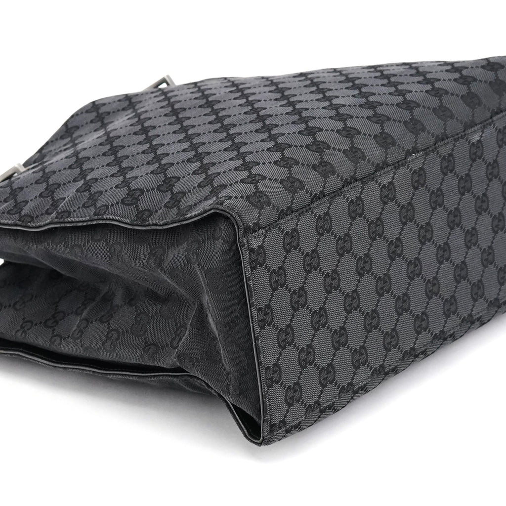 002 1010 Anthracite GG Bamboo Tote Bag