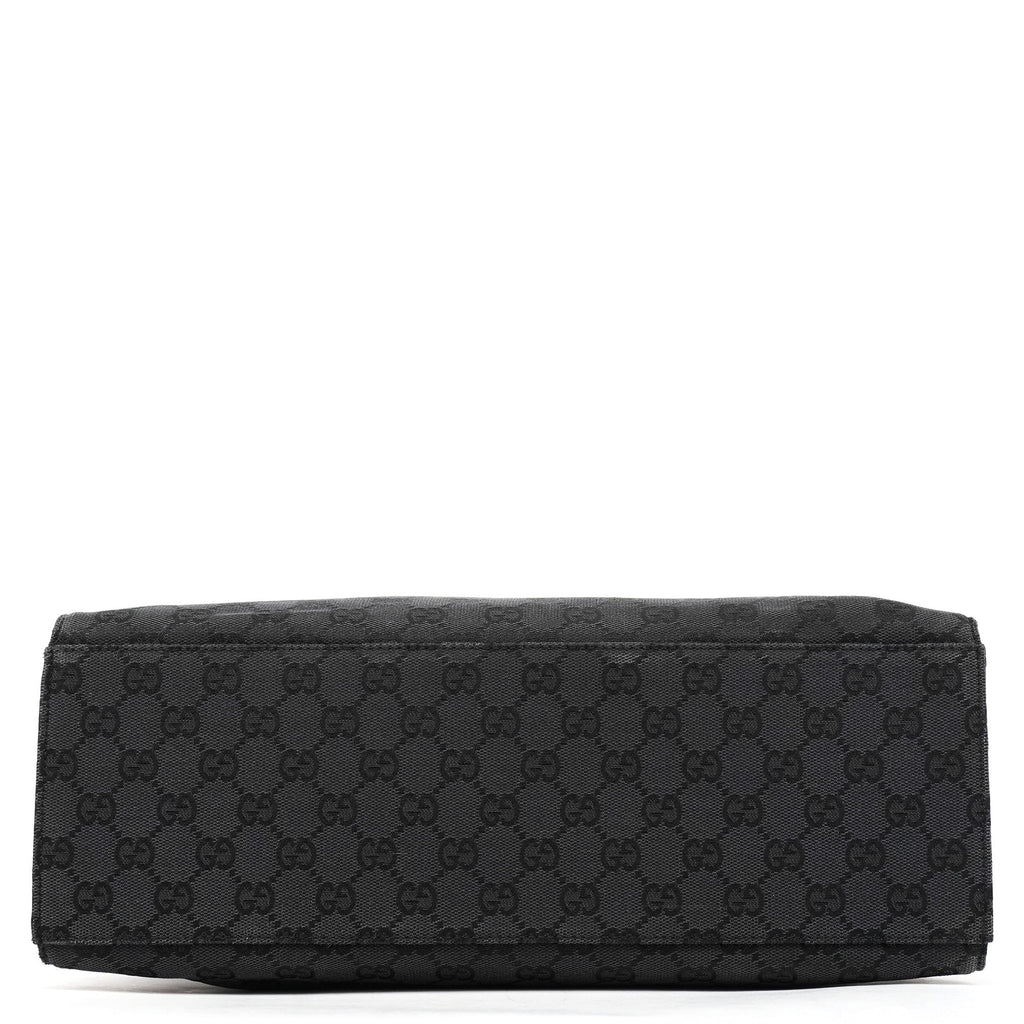 002 1010 Anthracite GG Bamboo Tote Bag