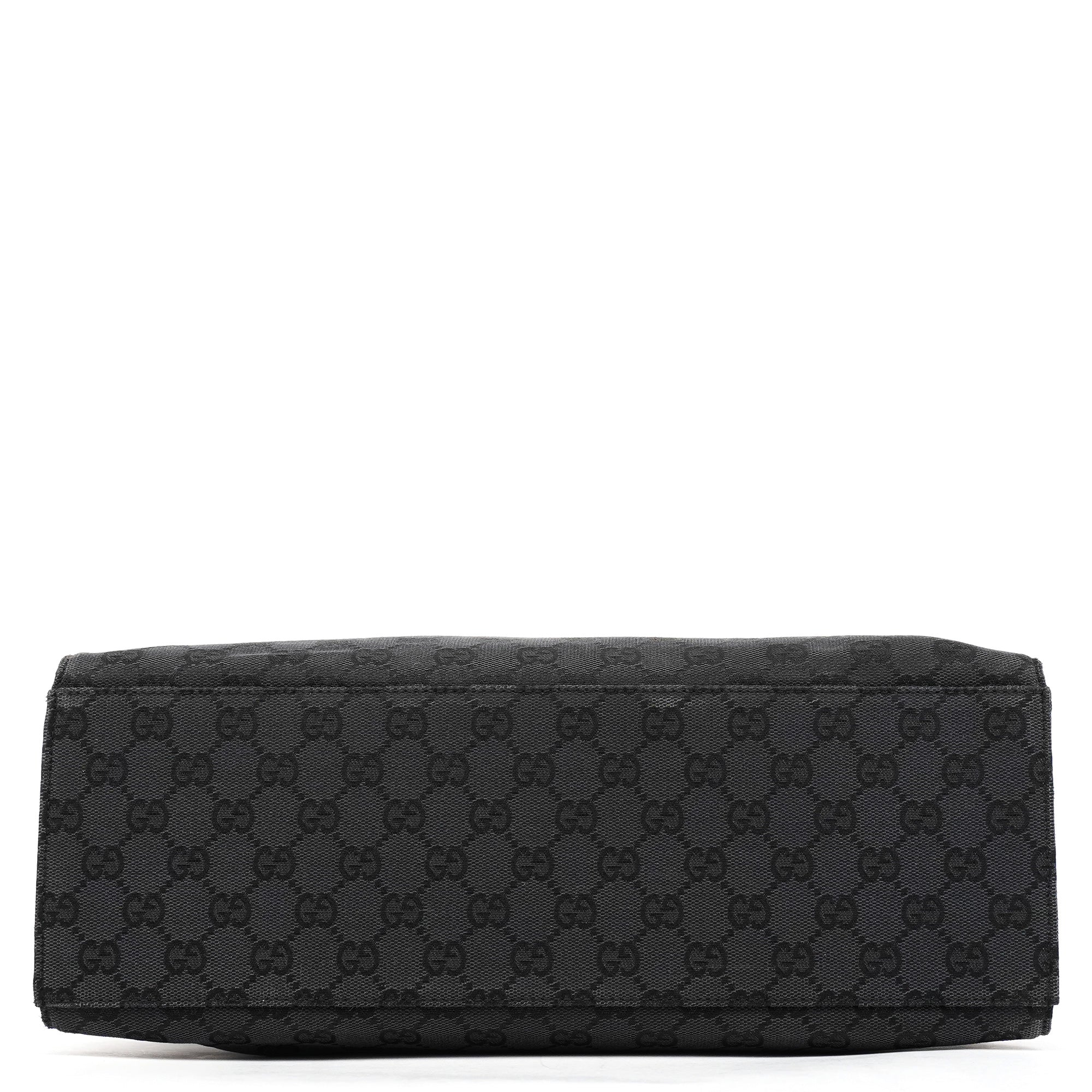 002 1010 Anthracite GG Bamboo Tote Bag