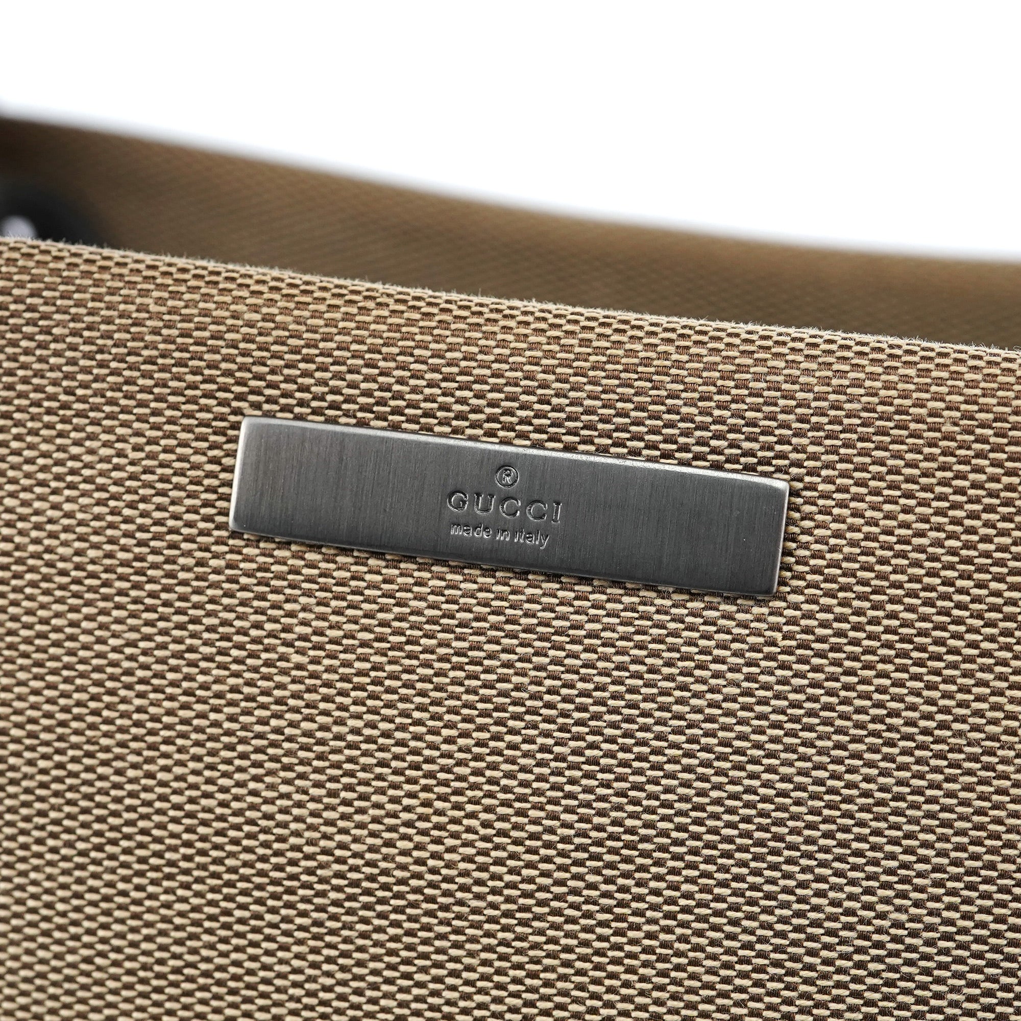 002 1010 Beige Canvas Bamboo Tote Bag