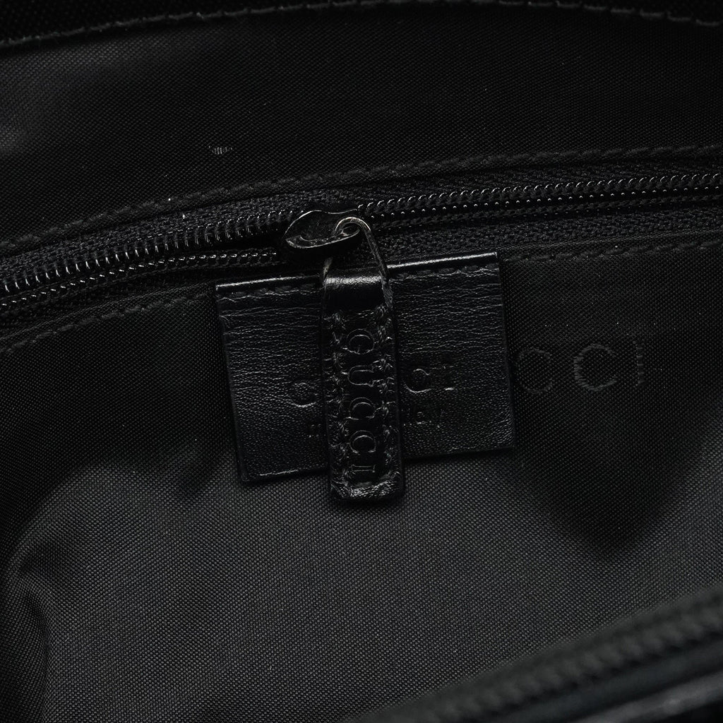 002 1010 Black Canvas Bamboo Tote Bag