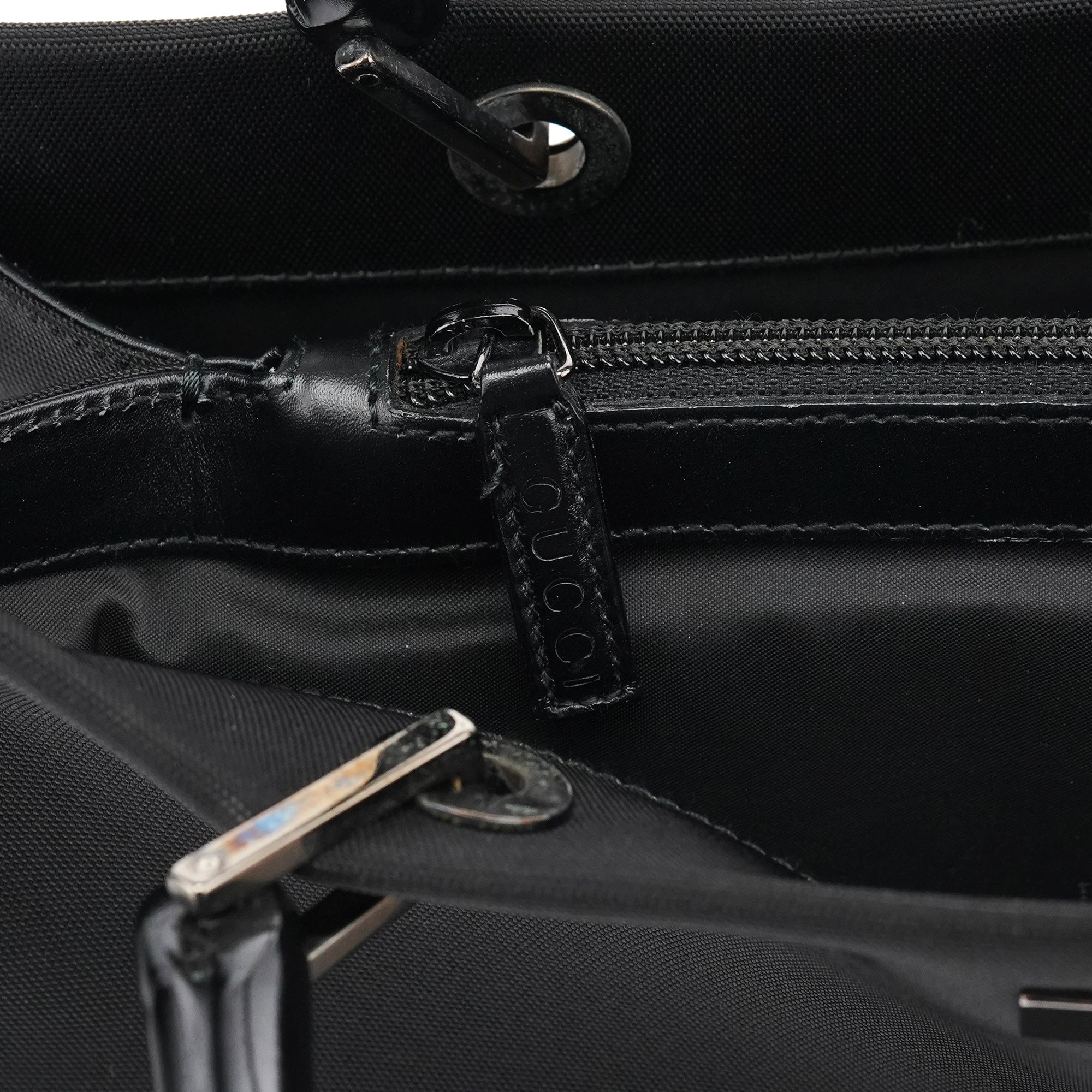 002 1010 Black Canvas Bamboo Tote Bag