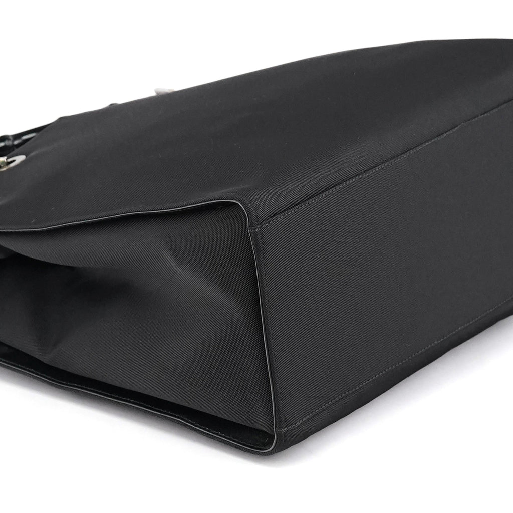 002 1010 Black Canvas Bamboo Tote Bag