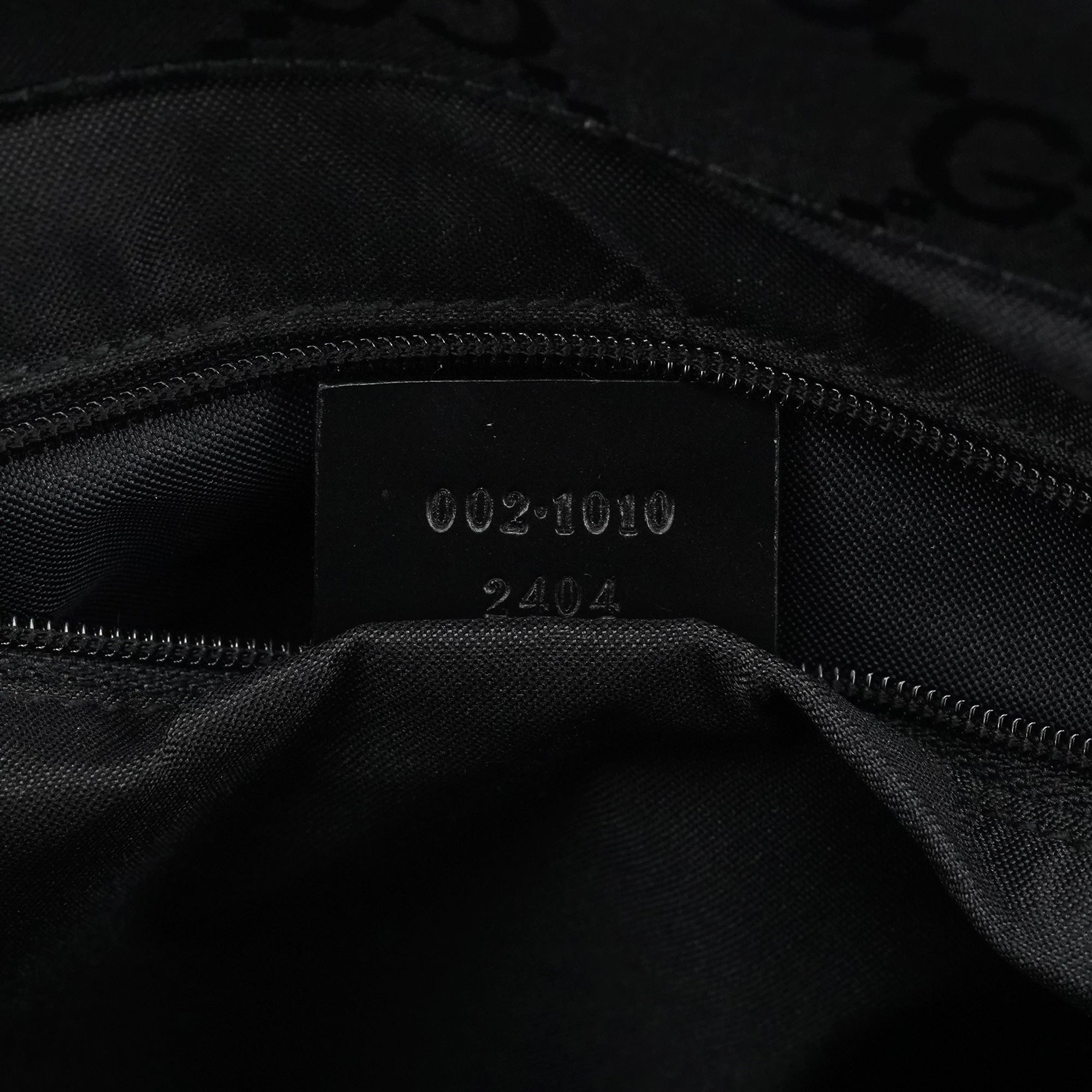 002 1010 Black GG Bamboo Tote Bag