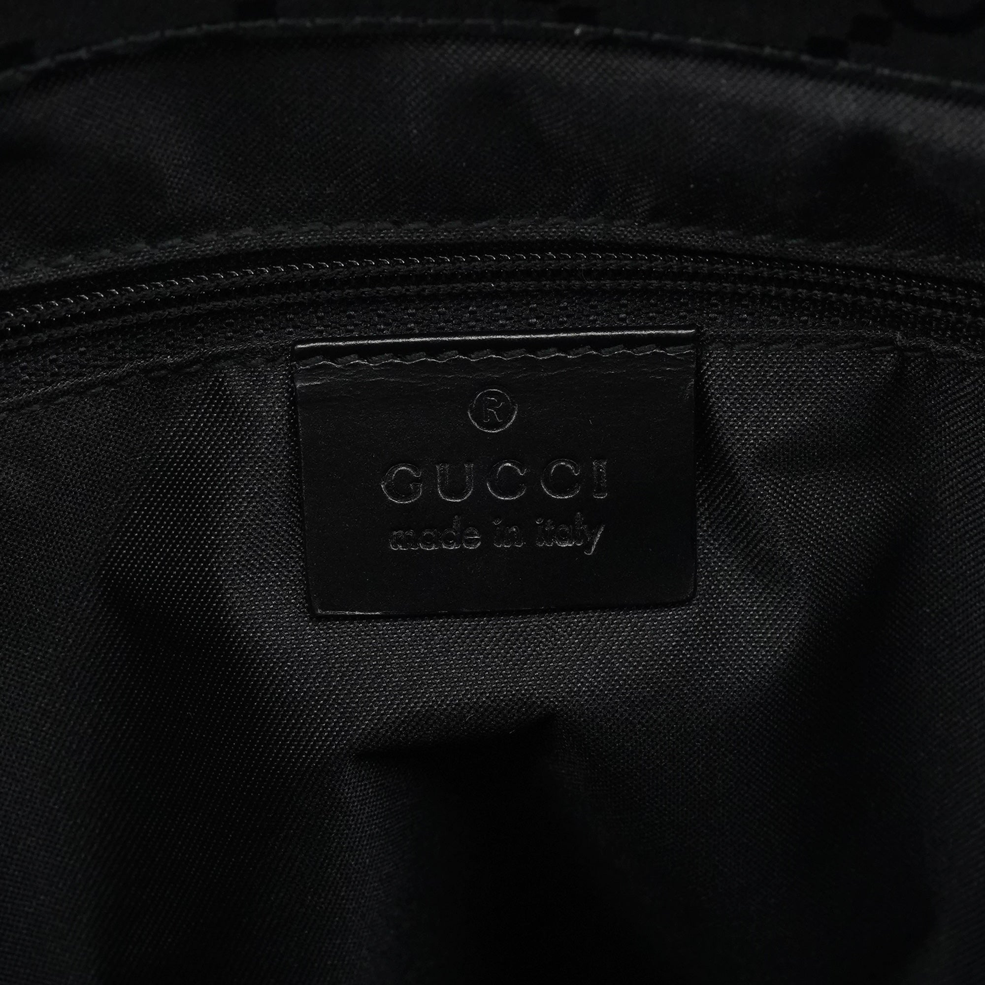 002 1010 Black GG Bamboo Tote Bag