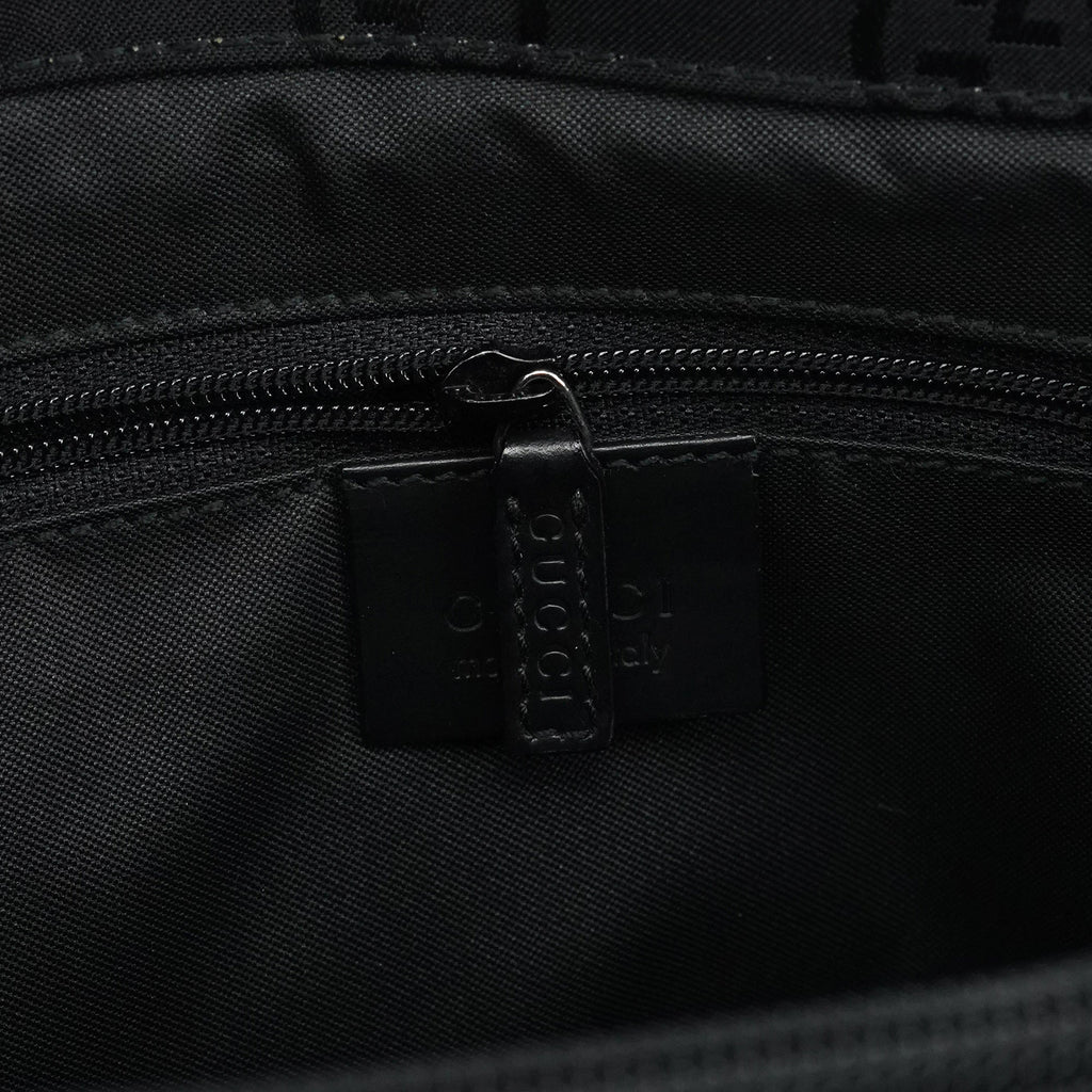 002 1010 Black GG Bamboo Tote bag