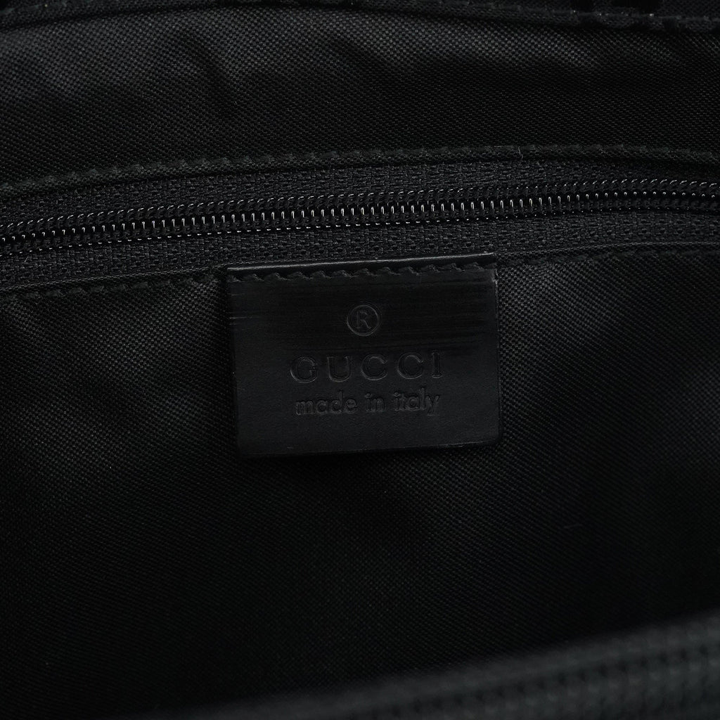 002 1010 Black GG Bamboo Tote bag