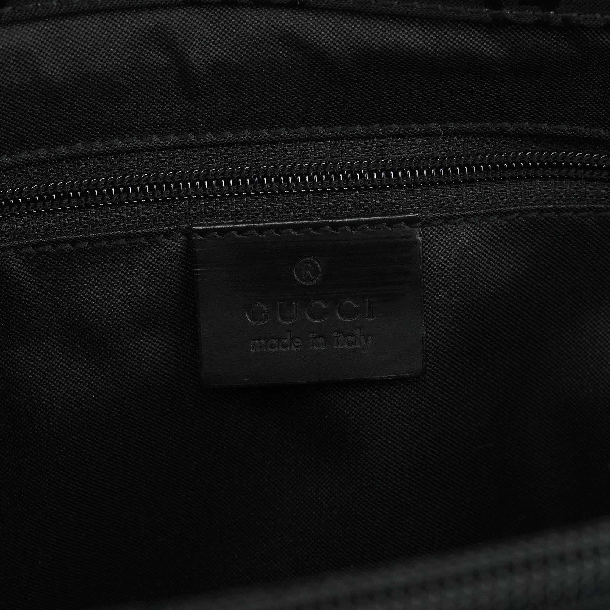 002 1010 Black GG Bamboo Tote bag