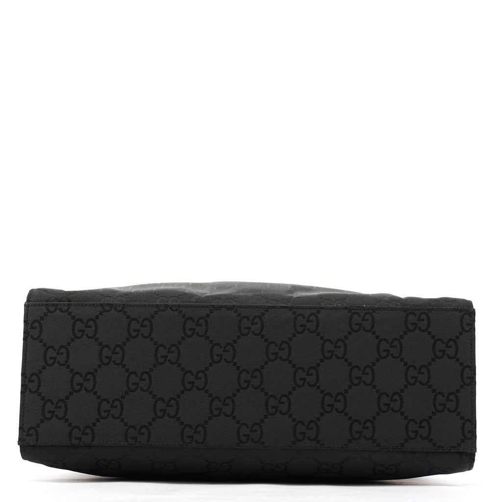 002 1010 Black GG Bamboo Tote bag
