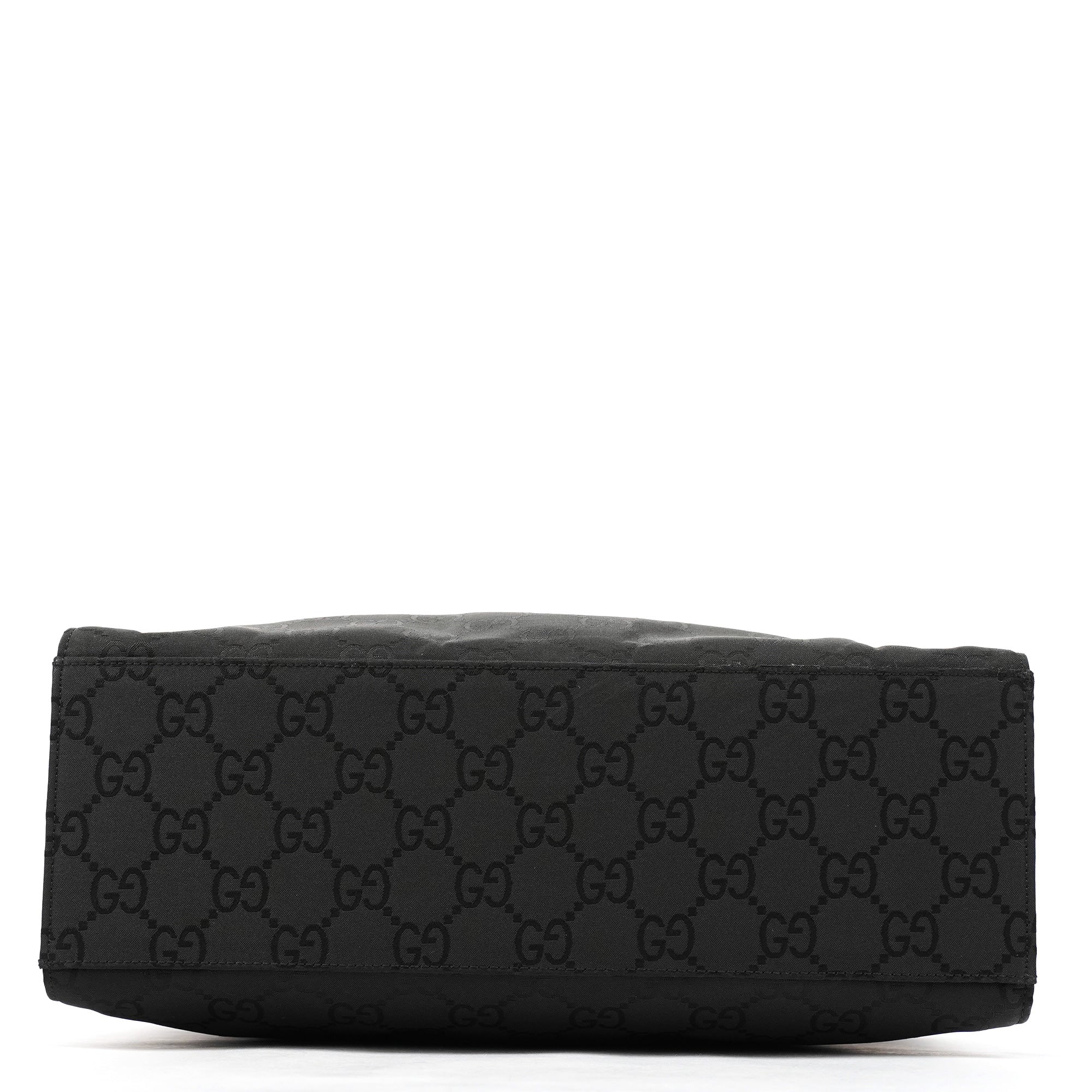002 1010 Black GG Bamboo Tote bag