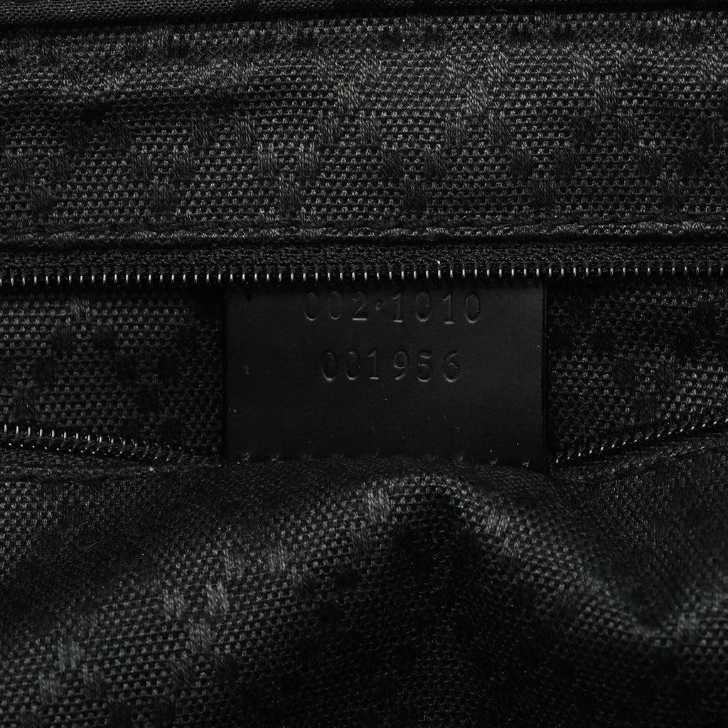 002 1010 Black GG Bamboo Tote Bag
