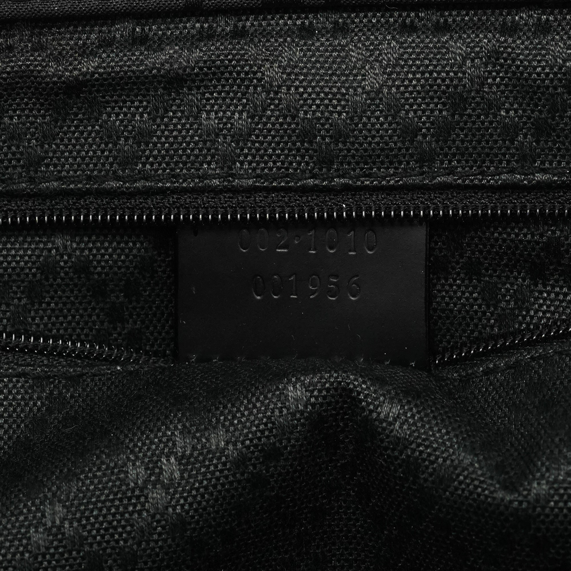 002 1010 Black GG Bamboo Tote Bag