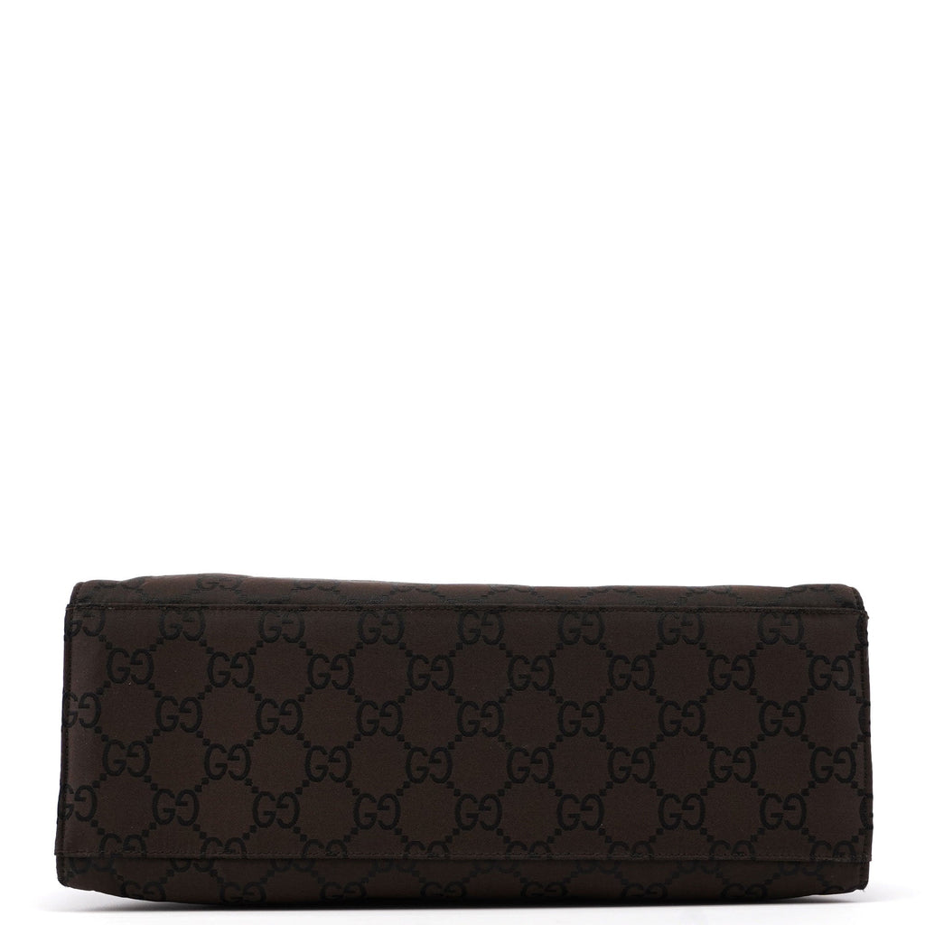 002 1010 Brown GG Bamboo Tote Bag