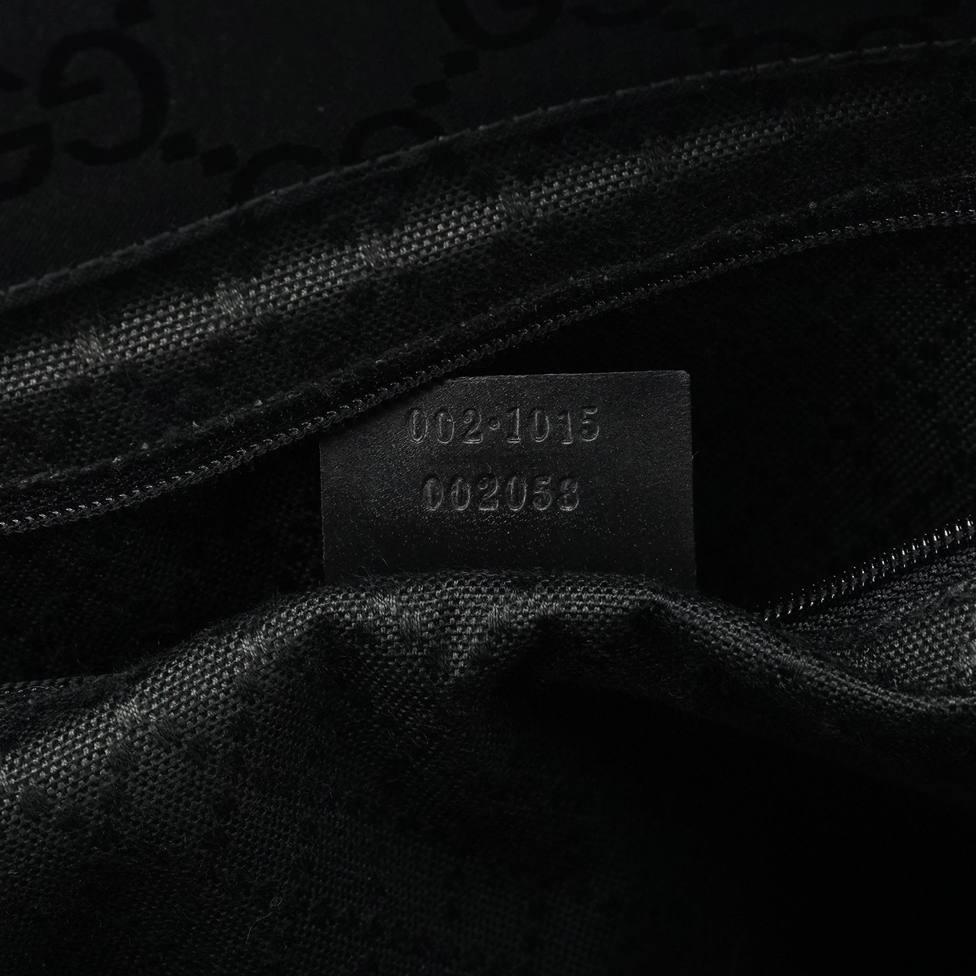 002 1015 Black GG Bamboo Tote Bag