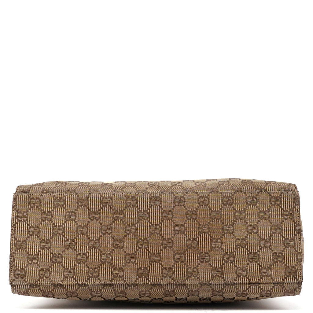 002 1016 Beige GG Bamboo Tote Bag