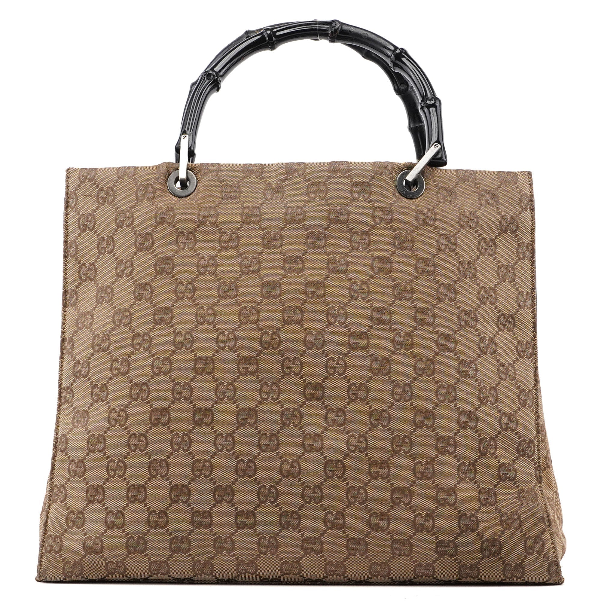 002 1016 Beige GG Bamboo Tote Bag