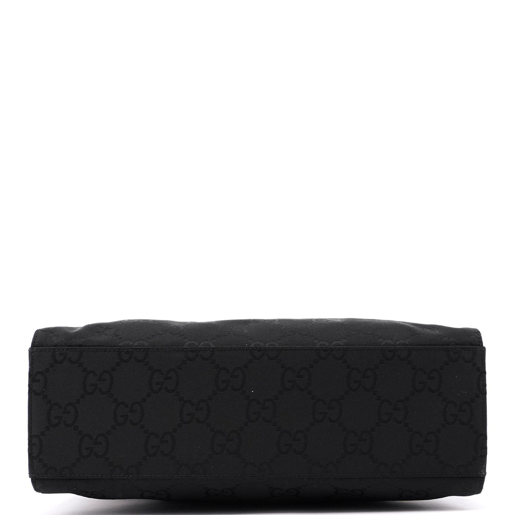 002 1016 Black GG Bamboo Tote