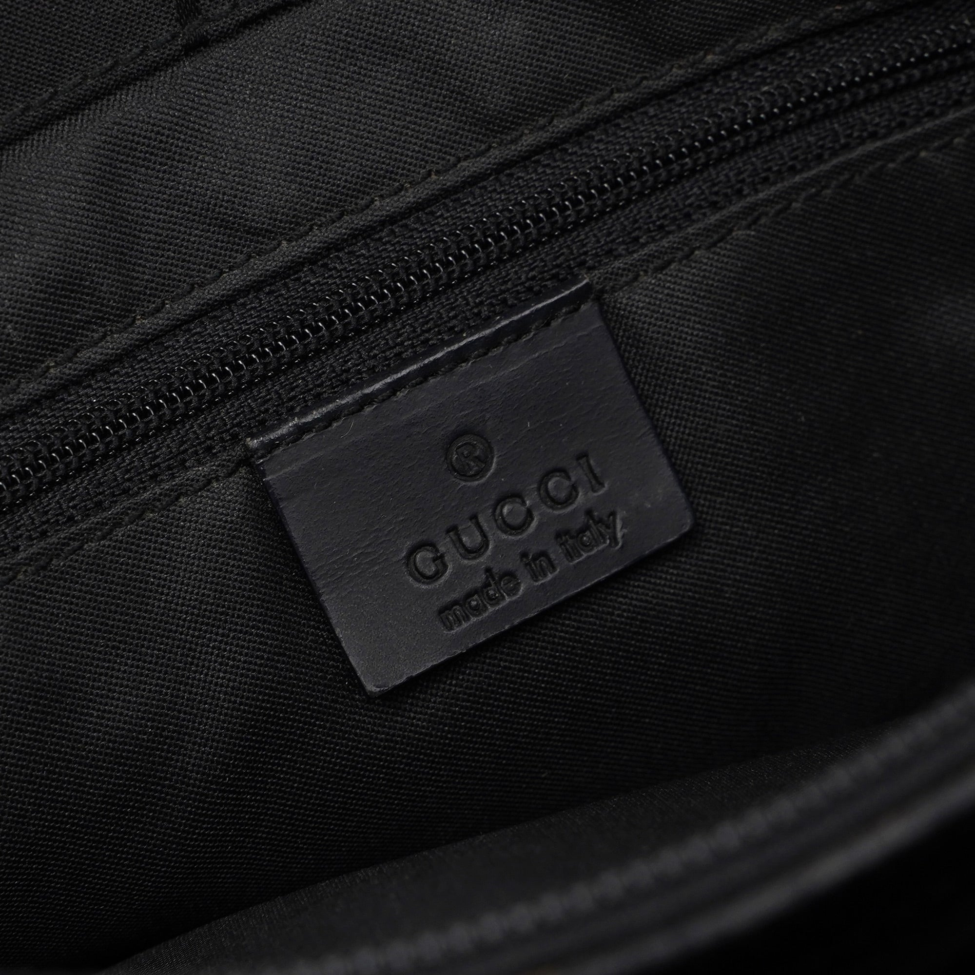 002 1016 Black GG Bamboo Tote