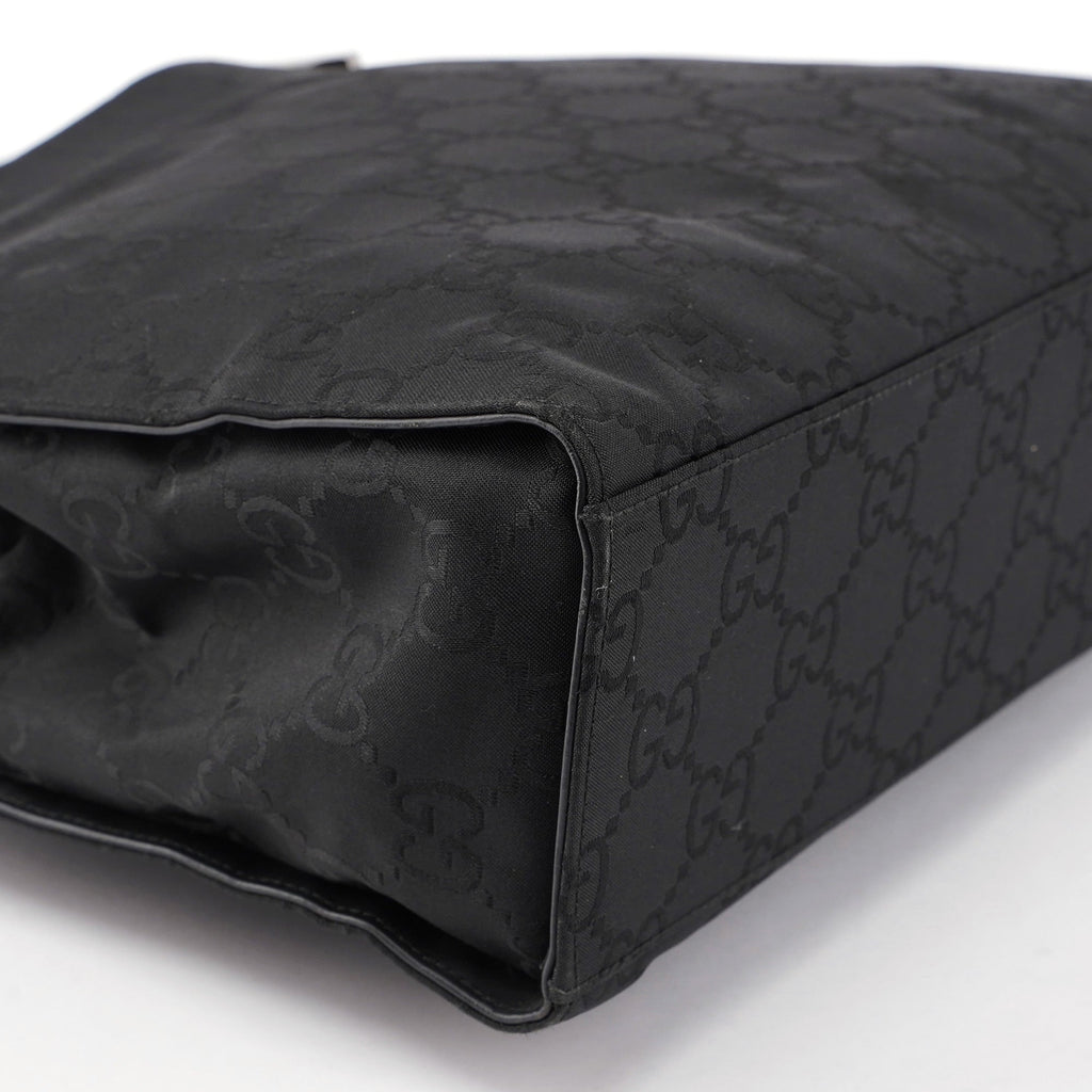 002 1016 Black GG Bamboo Tote