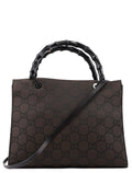 002 1016 Brown GG Bamboo 2-Way Tote