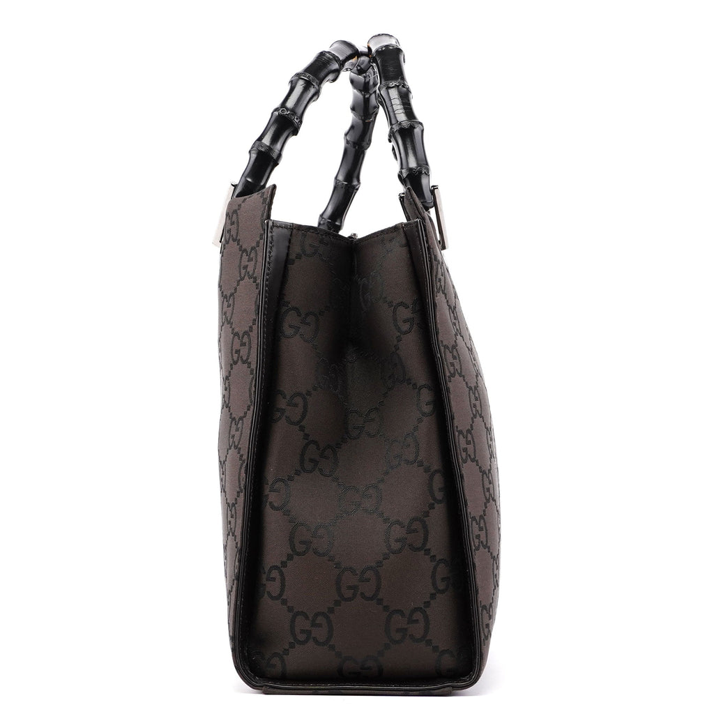 002 1016 Brown GG Bamboo 2-Way Tote