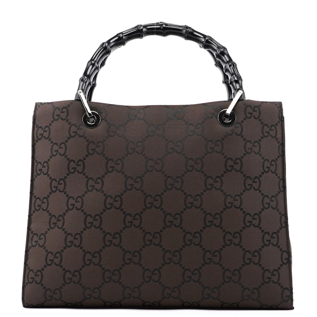 002 1016 Brown GG Bamboo 2-Way Tote